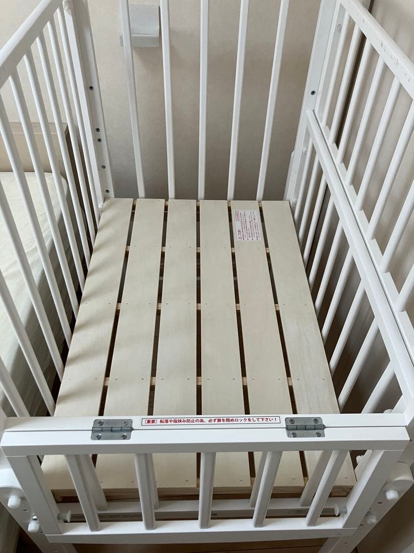 ノモック Wオープンハイタイプ ミニベビーベッド ホワイト