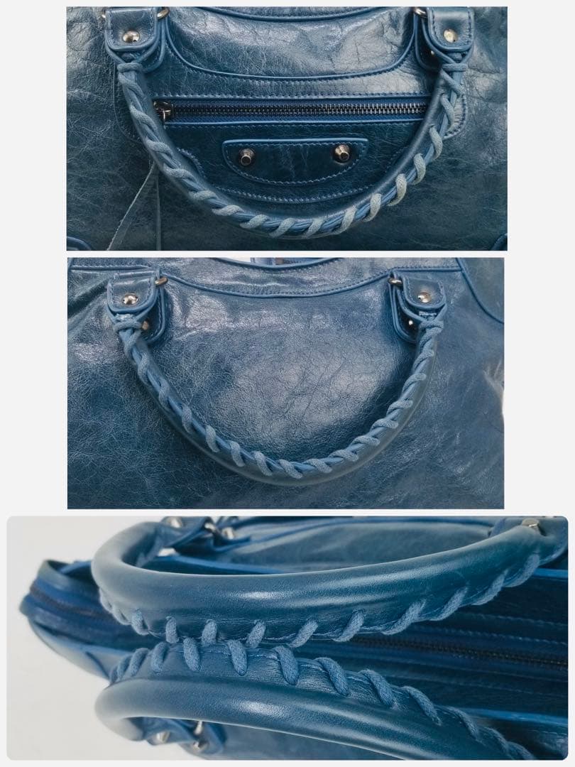Balenciaga City Medium ブルー色