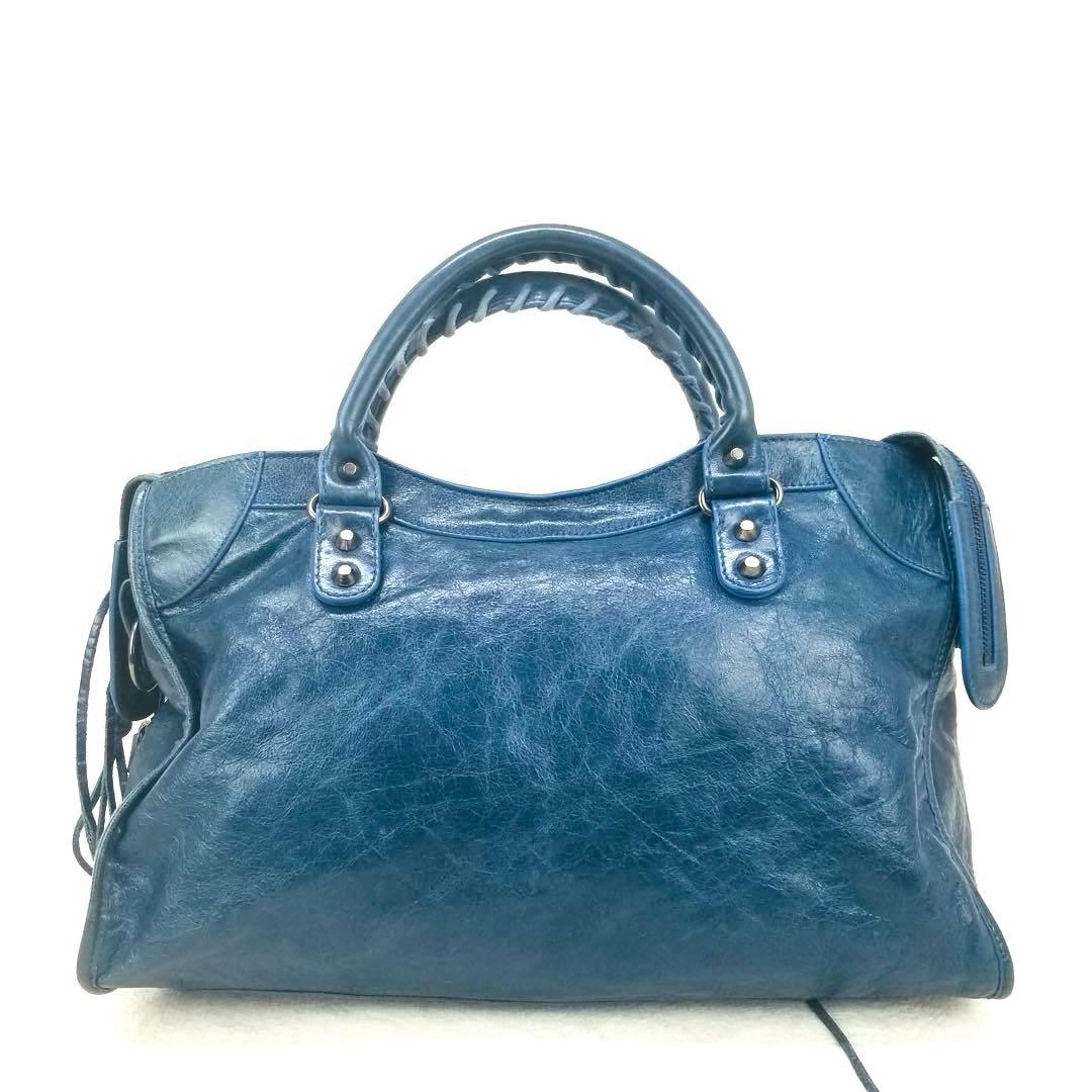 Balenciaga City Medium ブルー色