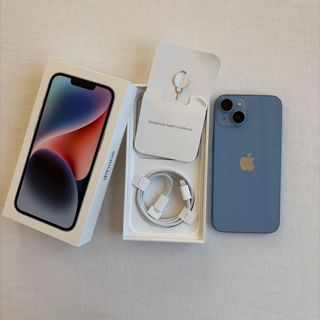 てつじんさま⭐︎中古⭐︎Apple iPhone 14 ブルー（水色） 本体