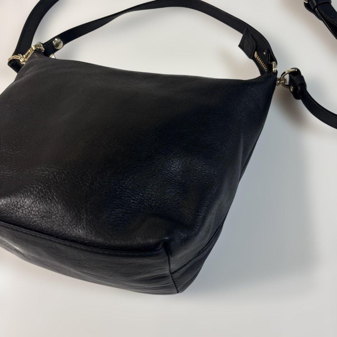 超美品ラシット今期360g・本革ソフトレザーシンプル2wayショルダーバッグ