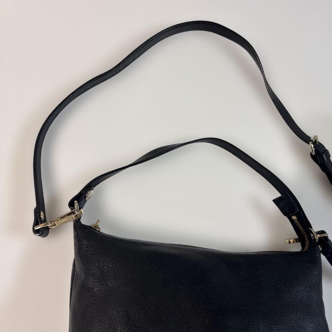 超美品ラシット今期360g・本革ソフトレザーシンプル2wayショルダーバッグ