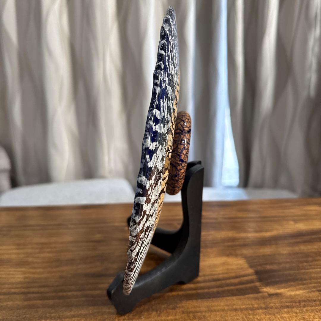 琉球ガラス 稲嶺盛一郎 土紋 皿