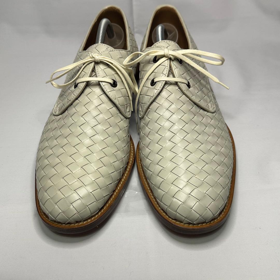 新品未使用☆ボッテガヴェネタ☆革靴☆ホワイト☆イントレチャート☆本革☆210