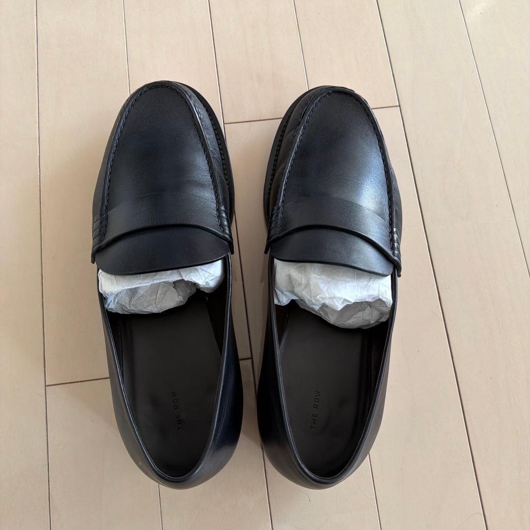 THE ROW novus loaferブラックレザー ローファー