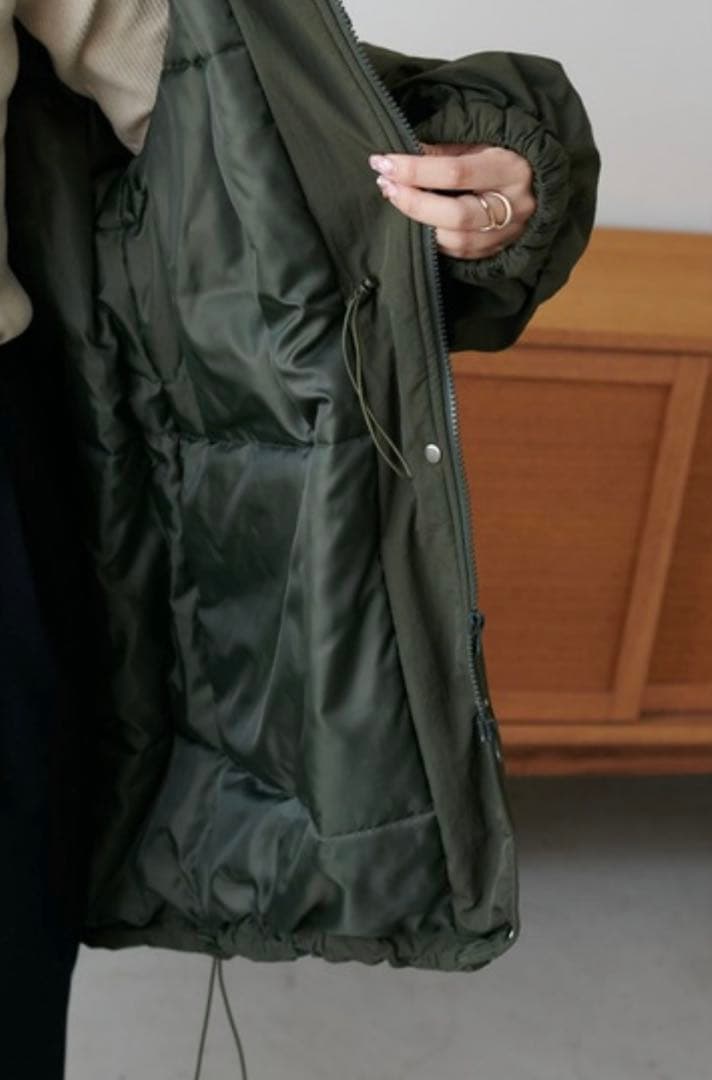 新品＊discoat ディスコート 中綿ミリタリーコート カーキ＊