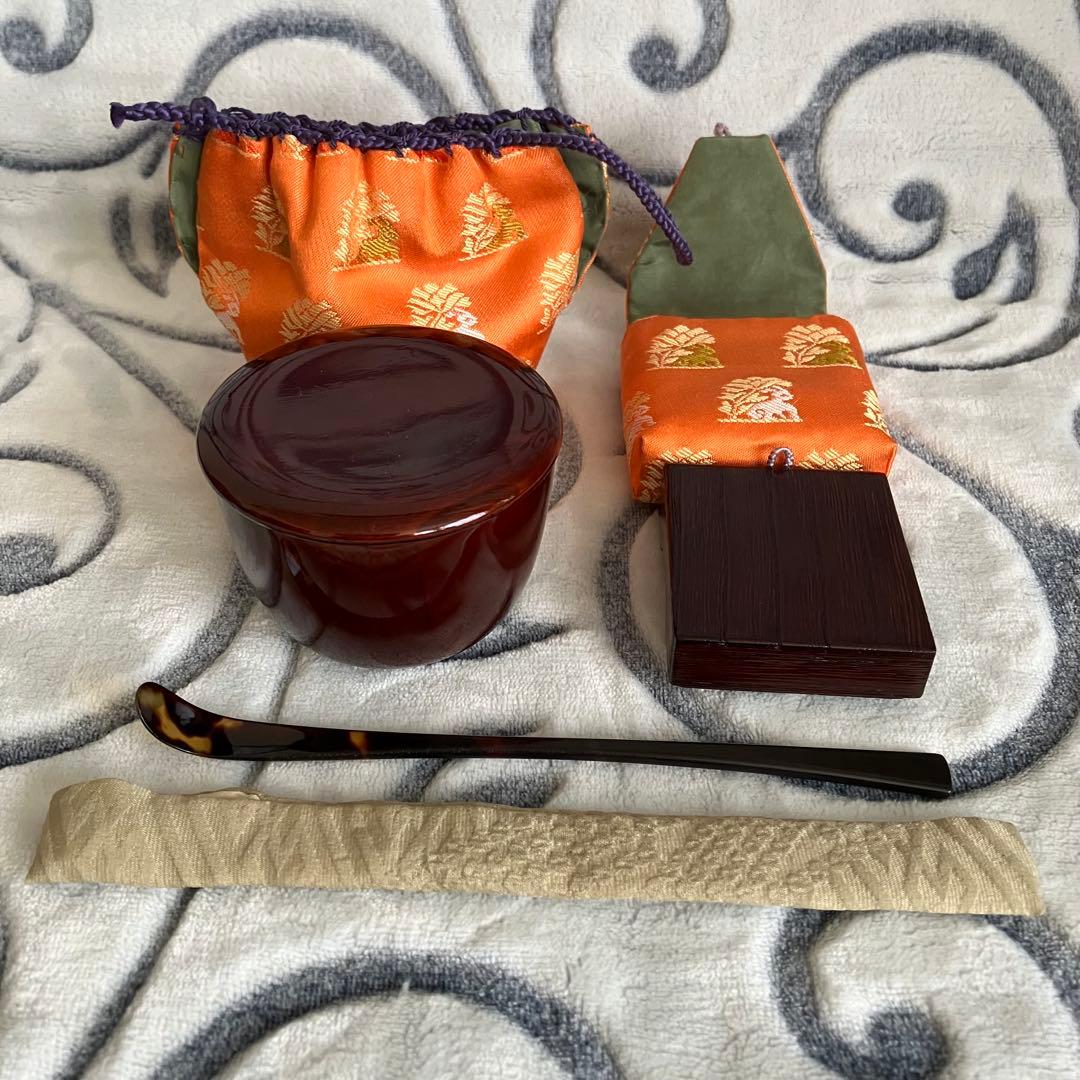 茶道具 御所籠一式 共箱