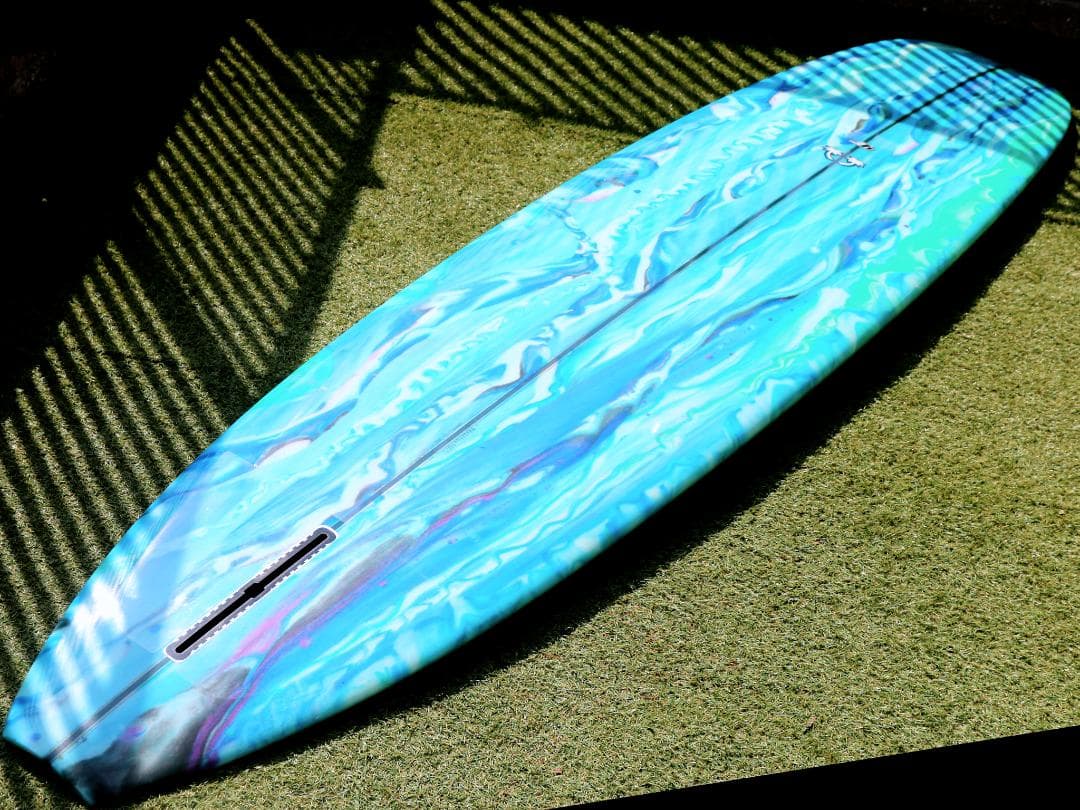 ロングボード9.4f ローカルモーション フィン ニットカバー付 マーブルカラー