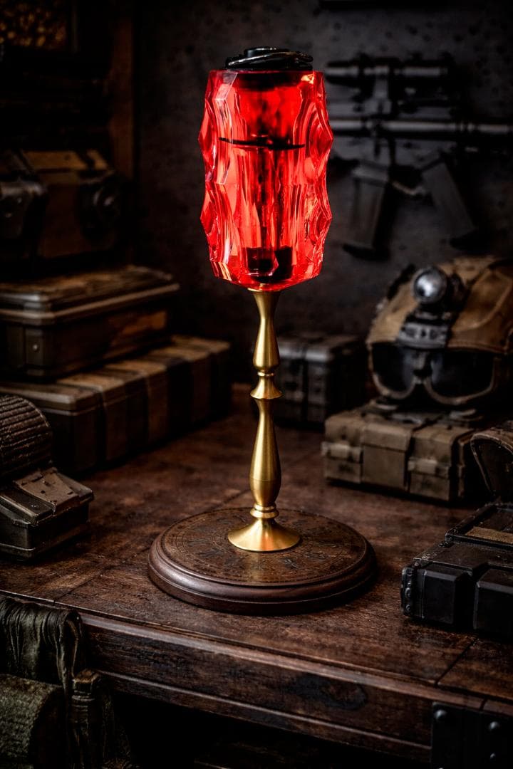真鍮製　BRASS LAMP STAND　アクリルシェード　全フルセット