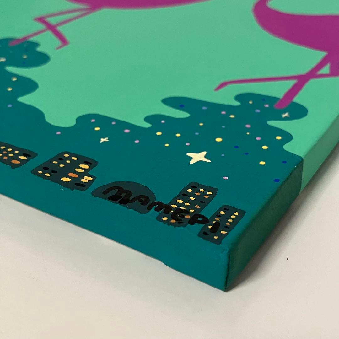 こここ様　２枚セット　「夜景とフラミンゴ」　「Anniversary Wine」