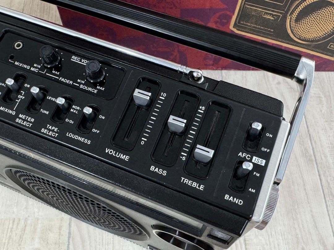 動作品レアSONY ソニー　ラジカセ CF-1980昭和レトロ ビンテージラジオ