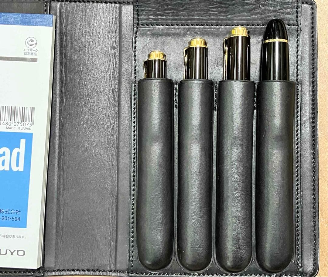 ハンス・オスター・ペンケース \"でべそモデル\" 4本用・ブラック