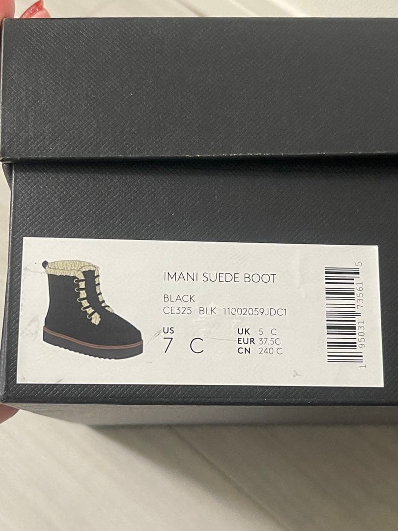 COACH ファー付きムートンブーツ ブラック