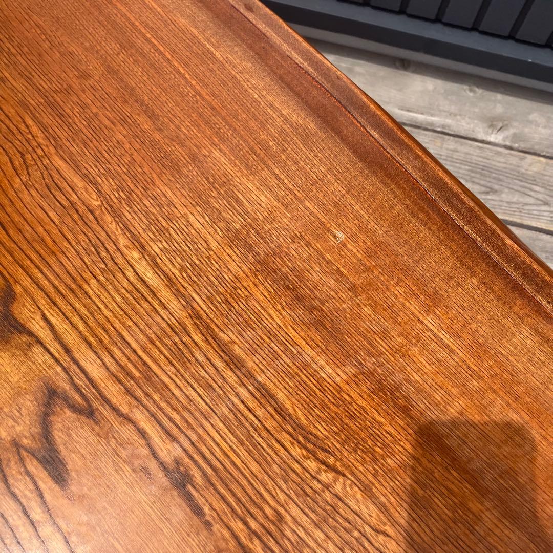 昭和レトロ 木製 天然木 一枚板 脚付き座卓 ちゃぶ台 センターテーブル 古家具