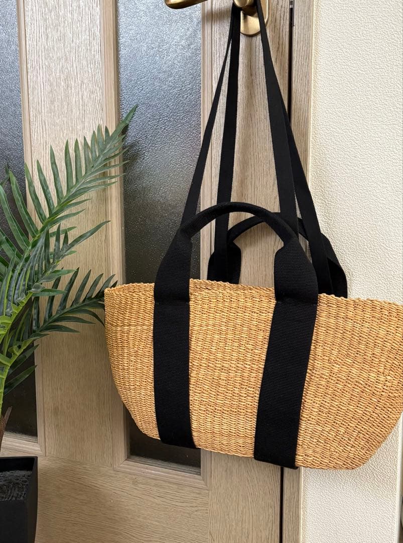 MUUN✿カゴバック✿ペア✿大小セット✿ブラック
