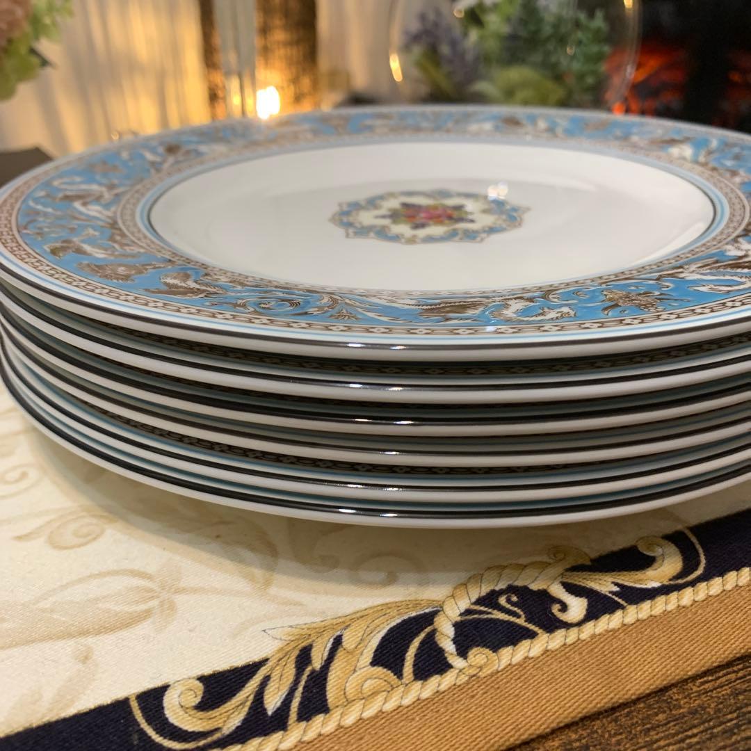 未使用　ウェッジウッド　フロレンティーン　ターコイズ　22.5cmミートプレート