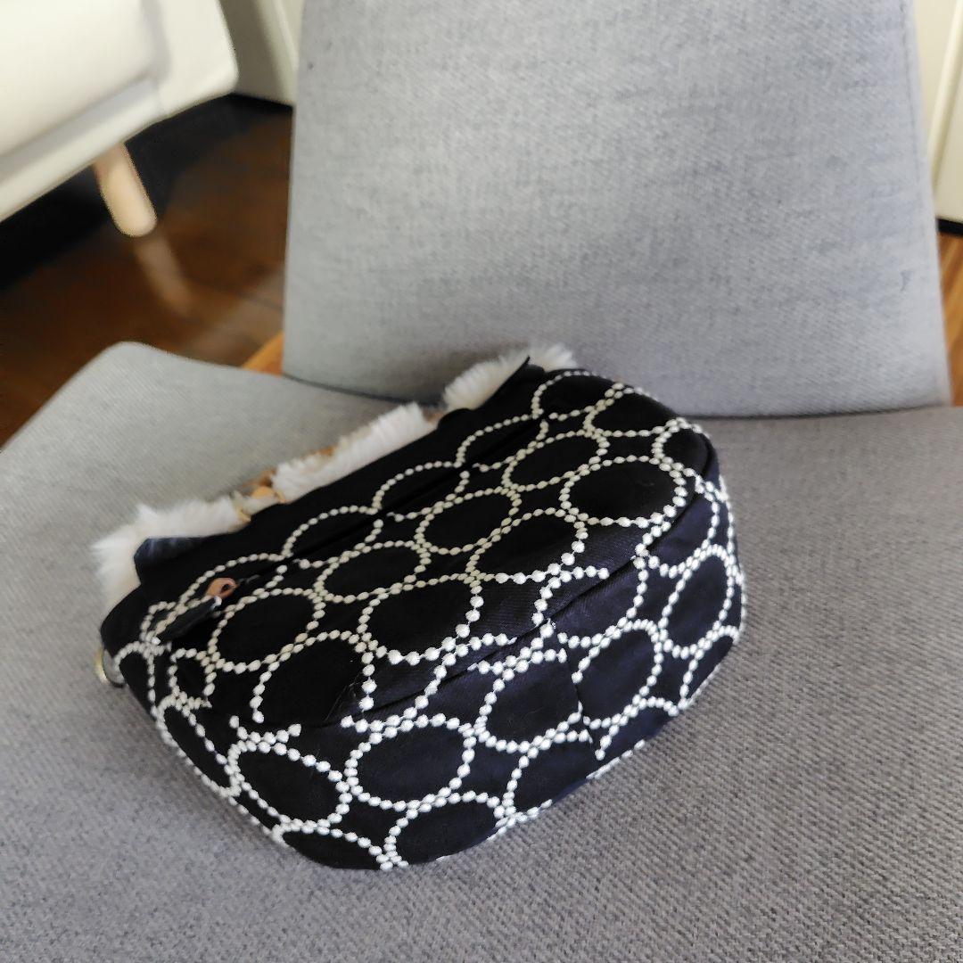 ミナペルホネン　被せファー　ハンドメイドバック