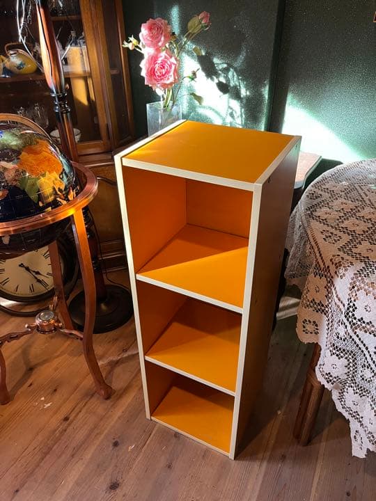 棚 ラック 昭和レトロ レトロポップ インテリア オレンジ 当時物