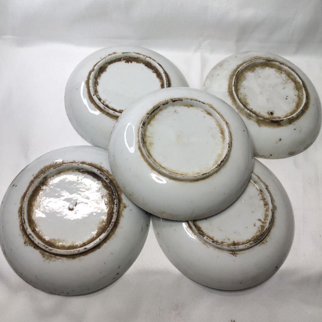 清朝磁器 中国骨董 粉彩小皿 花鳥図 手描き アンティーク コレクター放出 美品