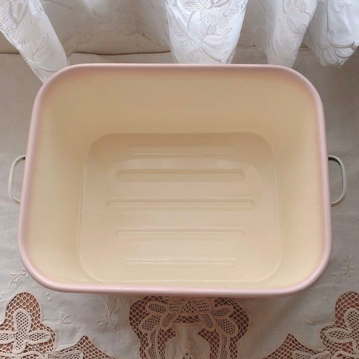 お値下げ♡新品イマンダイアナローズホーローミディ缶琺瑯マニーローズバスケット薔薇