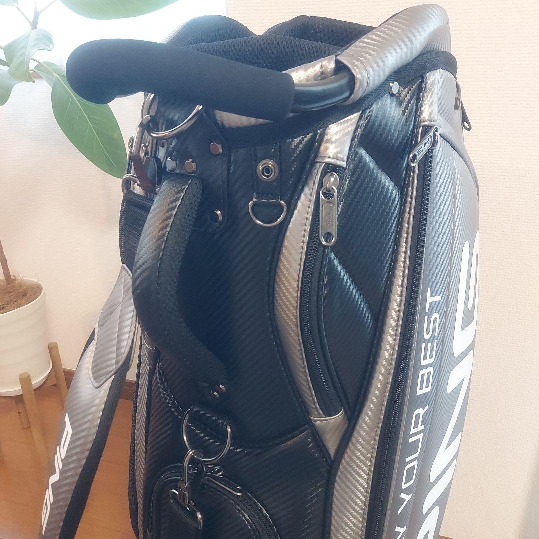 KYP　　　PING キャディバッグ シルバー　ガンメタル 9.5型