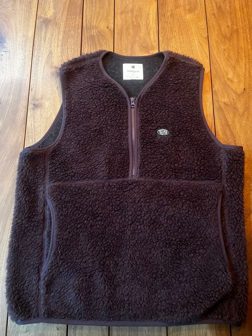 Wool Fleece Vest M Purple スノーピーク　ウール　ベスト