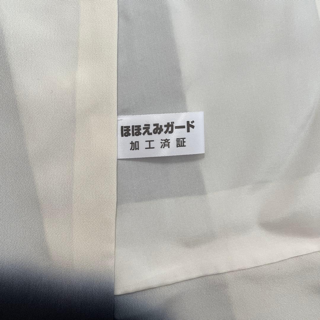 ＊Micha＊小紋 正絹 縦暈し 藍鉄色墨色 ガード加工トールサイズ 美品