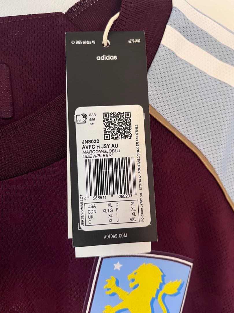 アストン・ヴィラ 25/26 オーセンティック カップ戦仕様 ティーレマンス8