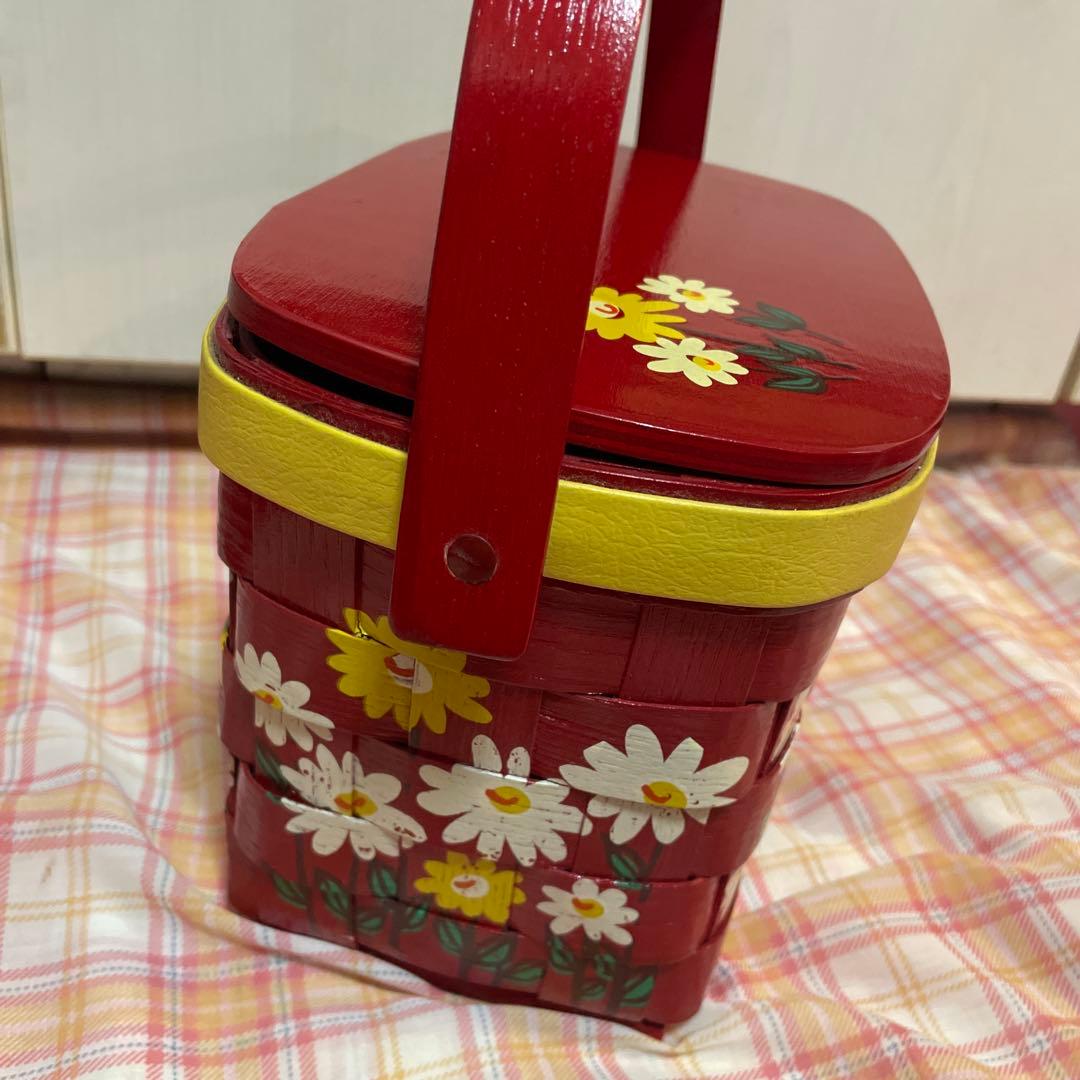 Caro-Nan カロナン　バスケット　カゴ　バッグ　鏡付き　アンティーク