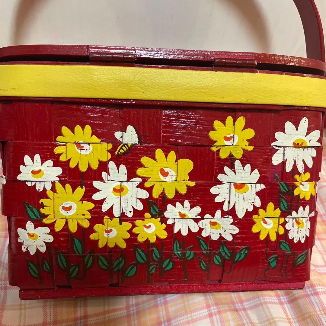 Caro-Nan カロナン　バスケット　カゴ　バッグ　鏡付き　アンティーク