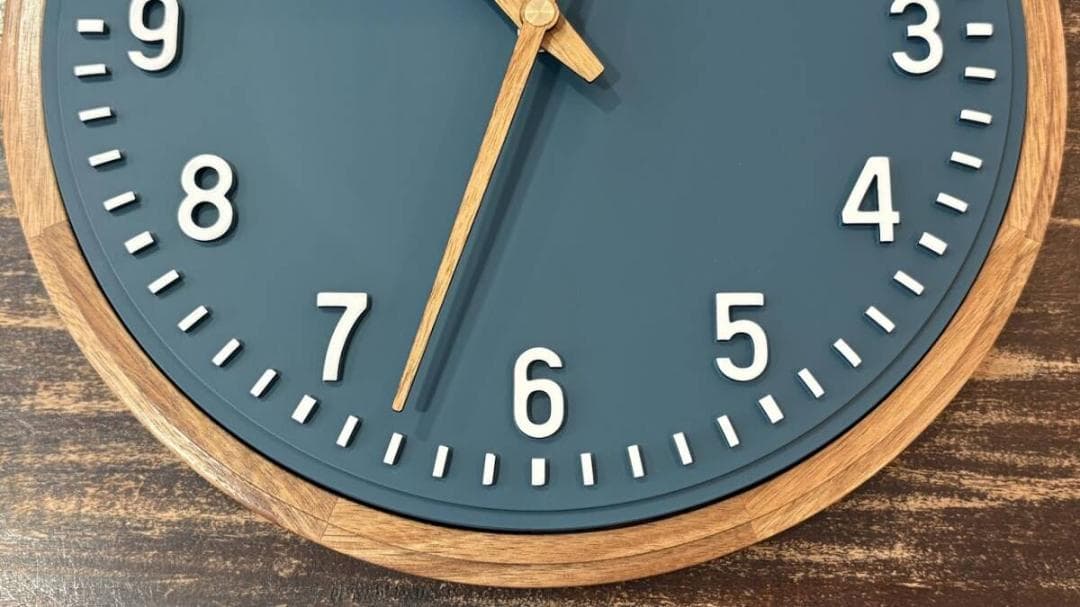 ウォールクロック 掛時計 ナチュラル 北欧 シンプル Ekoluエコル ネイビー