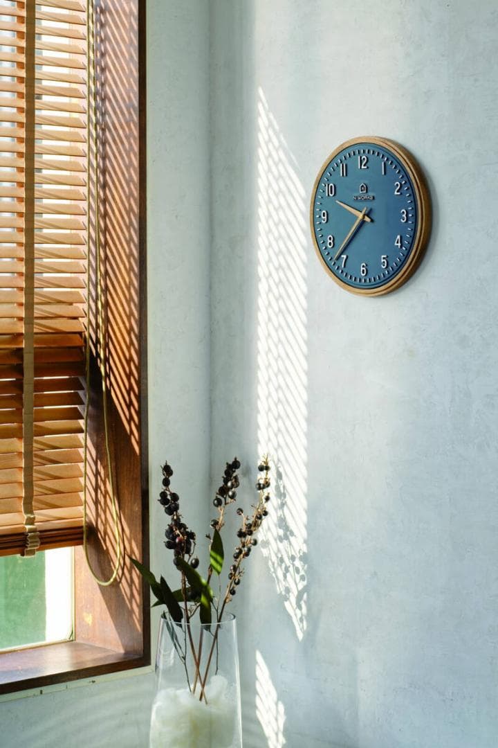 ウォールクロック 掛時計 ナチュラル 北欧 シンプル Ekoluエコル ネイビー