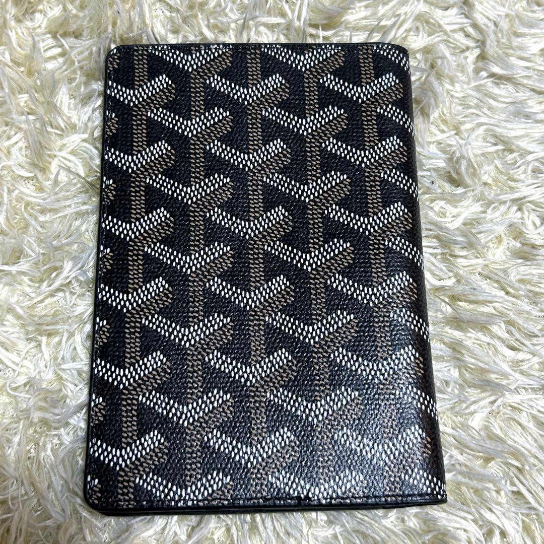 【未使用級】ゴヤール　パスポートケース　カードケース　本革　PVC 黒