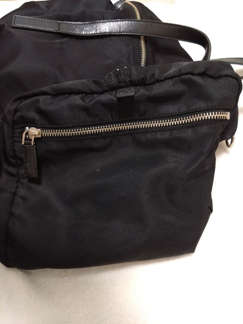 PRADA ブラック ナイロン トートバッグ
