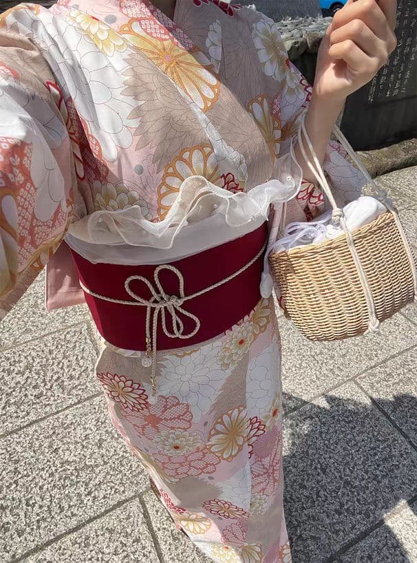 大人気！ピンクロング浴衣✿可愛い花柄で夏デートに最適！