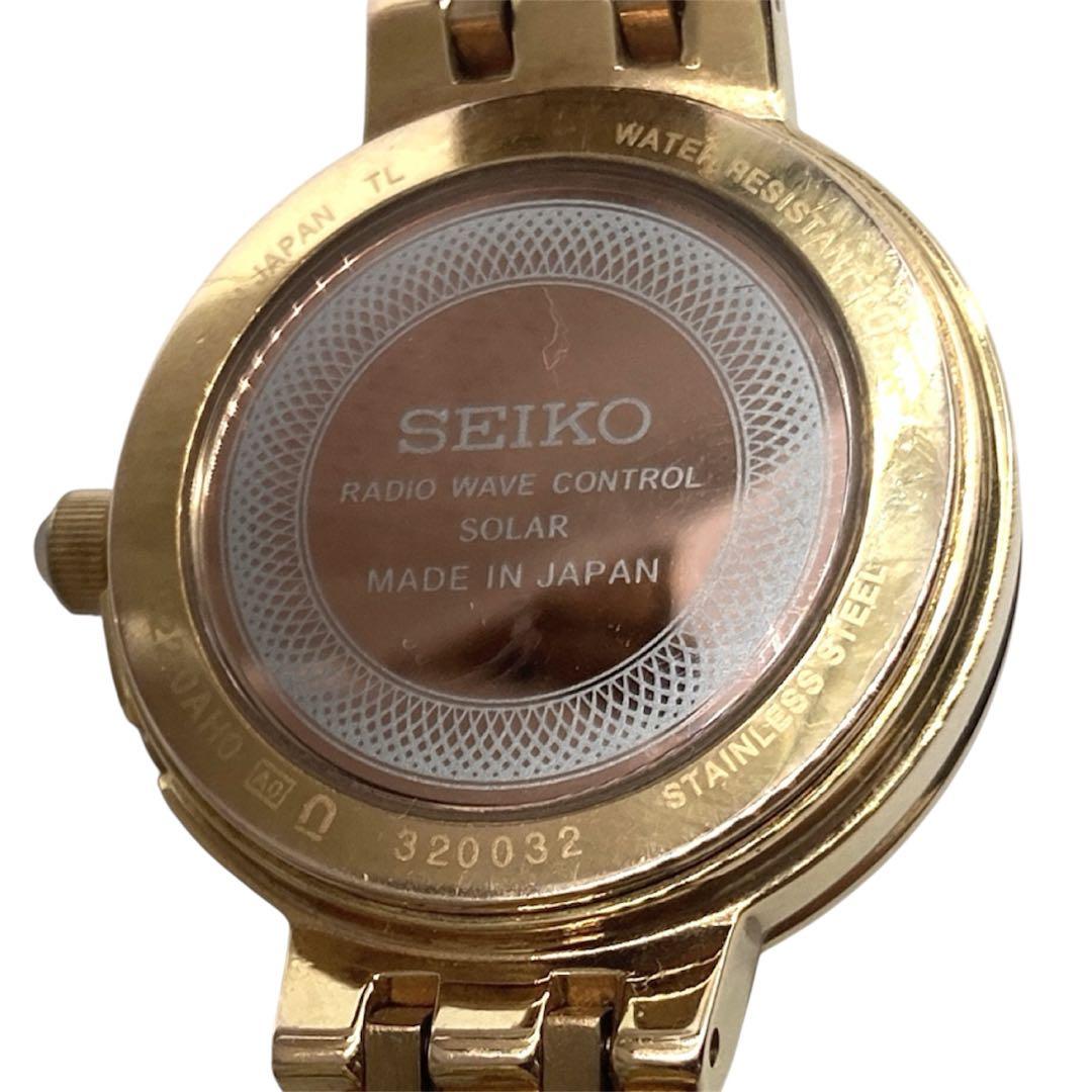極美品✨ SEIKO EXCELINE 　11pダイヤ　ゴールド 腕時計