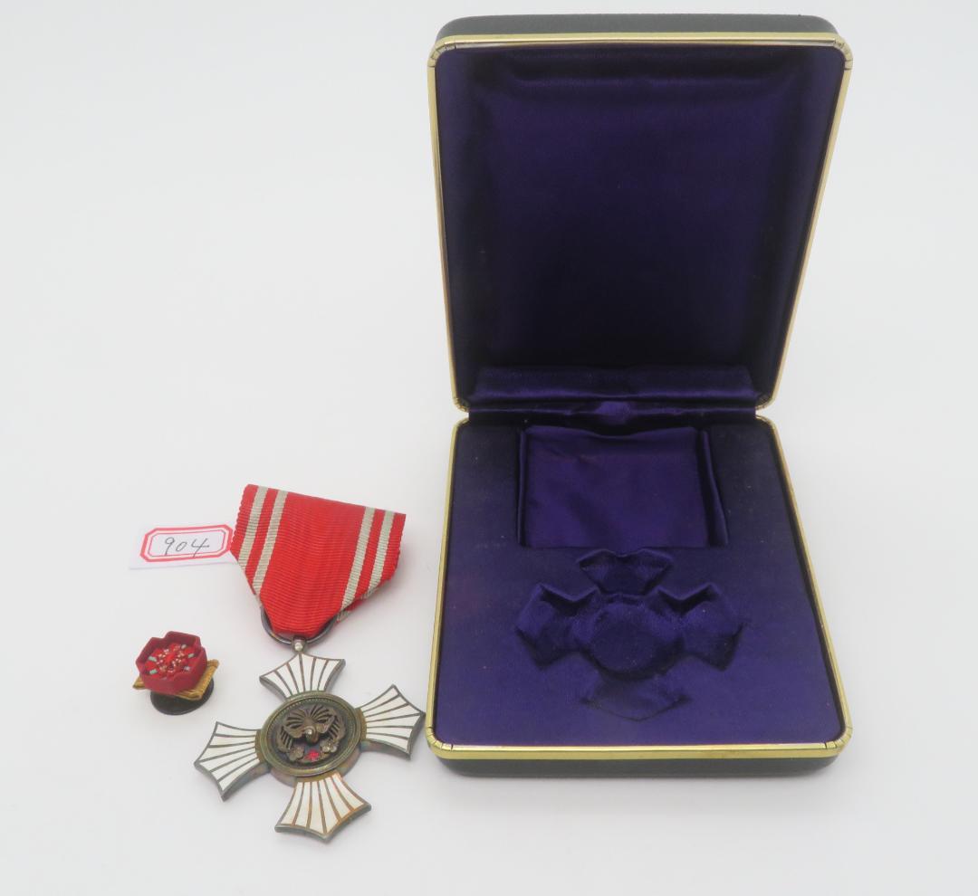 904、日本赤十字社 金色有功章 記章 勲章 銀1点