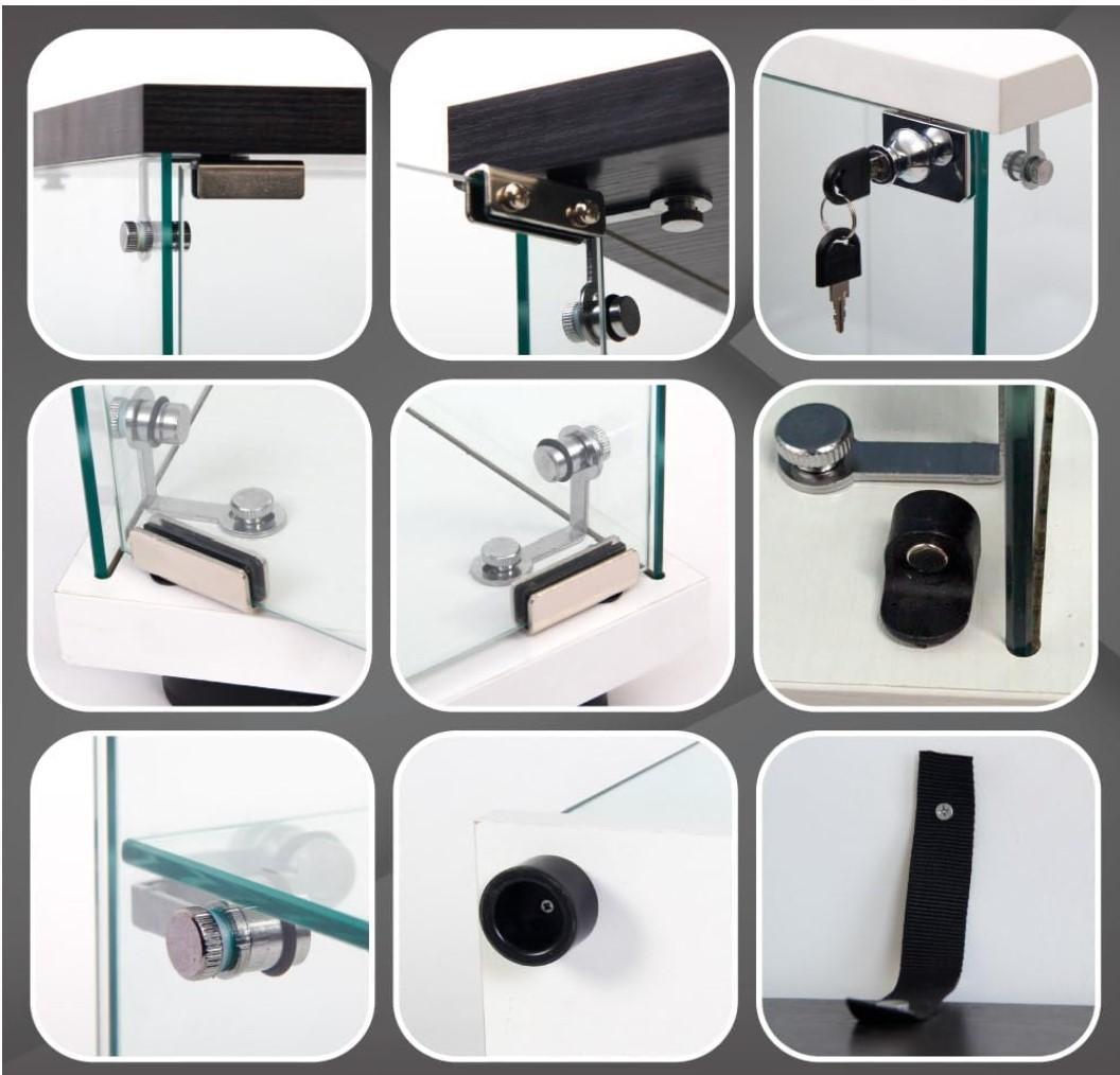 【新品】4段ワイド ブラック 棚 コレクションケース ガラス フィギュアケース