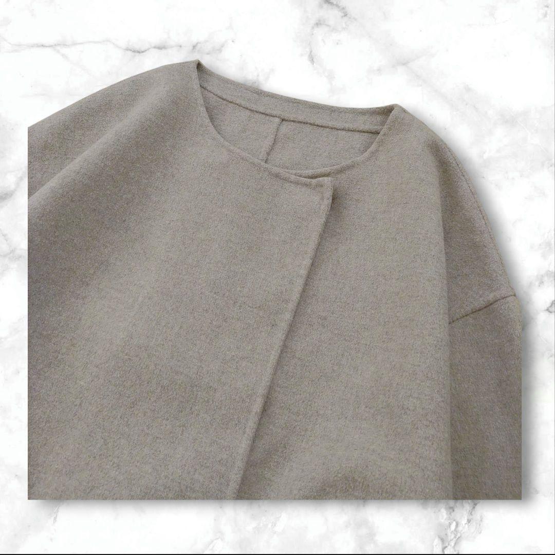 スローブイエナ ハミルトン ダブルフェイス ショート コート ウール コクーン