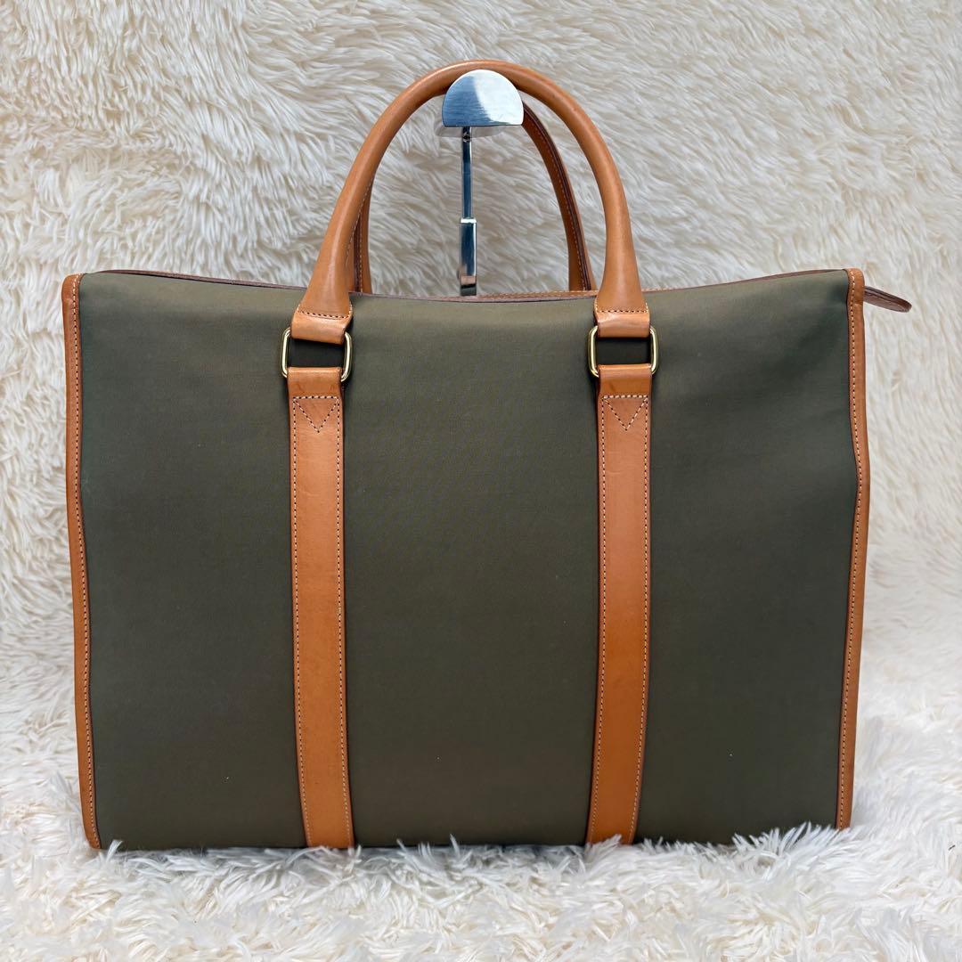 【美品】バーバリー レザー ビジネスバッグ 2way ノバチェック A4書類収納