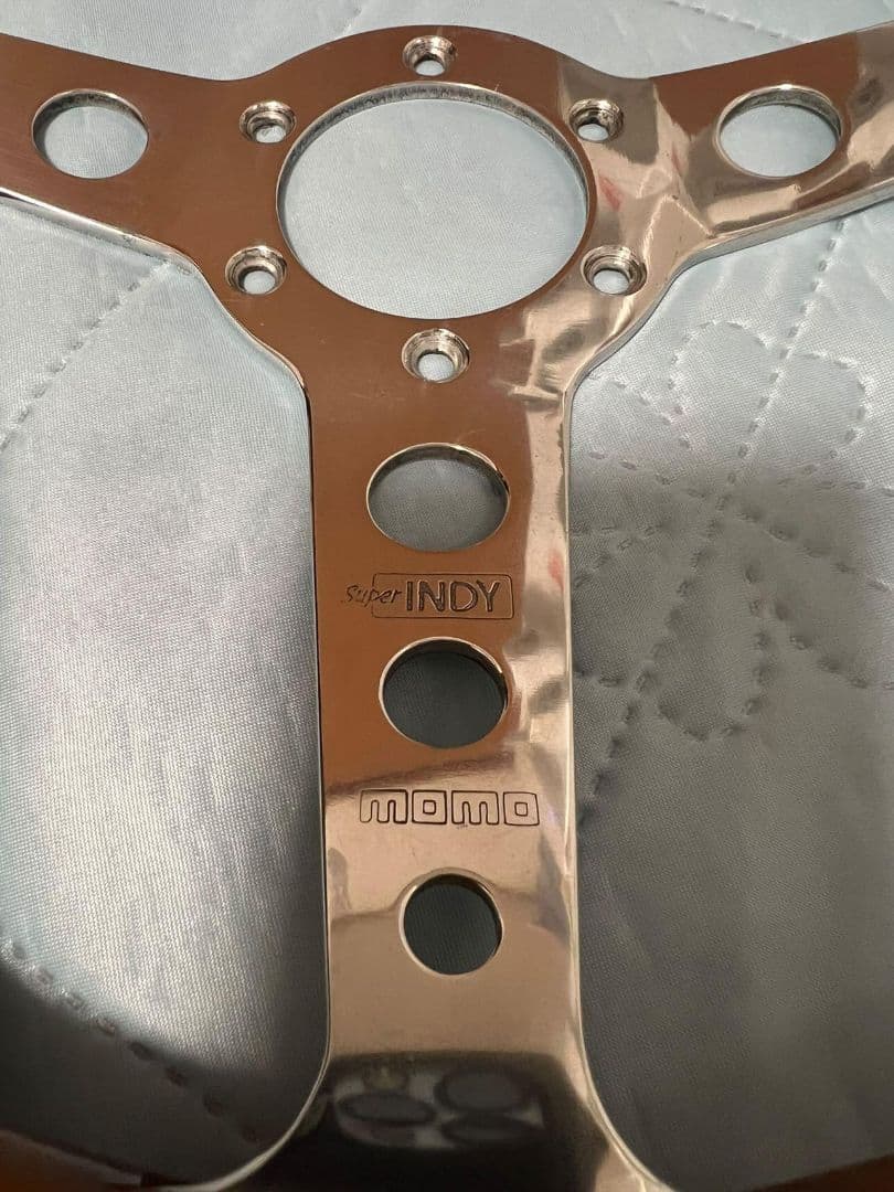 MOMO INDY 34φ ウッドステアリング 当時物