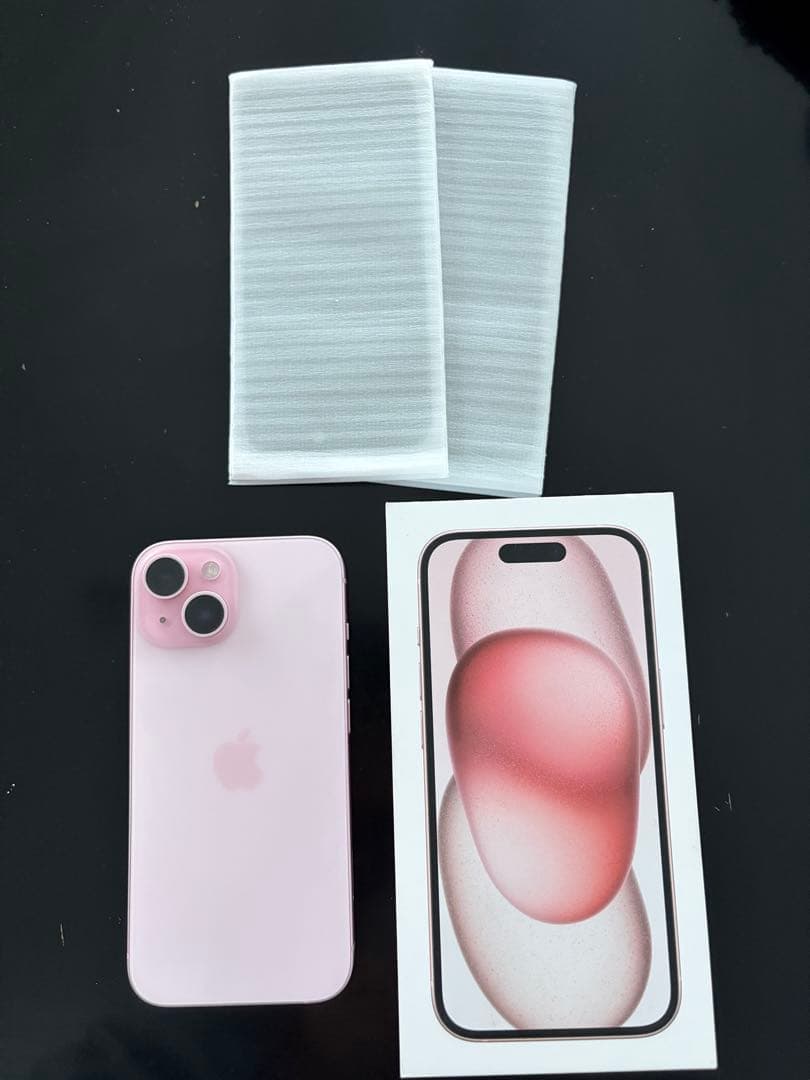 iPhone15 128g ピンク　美品　箱、フィルム付き