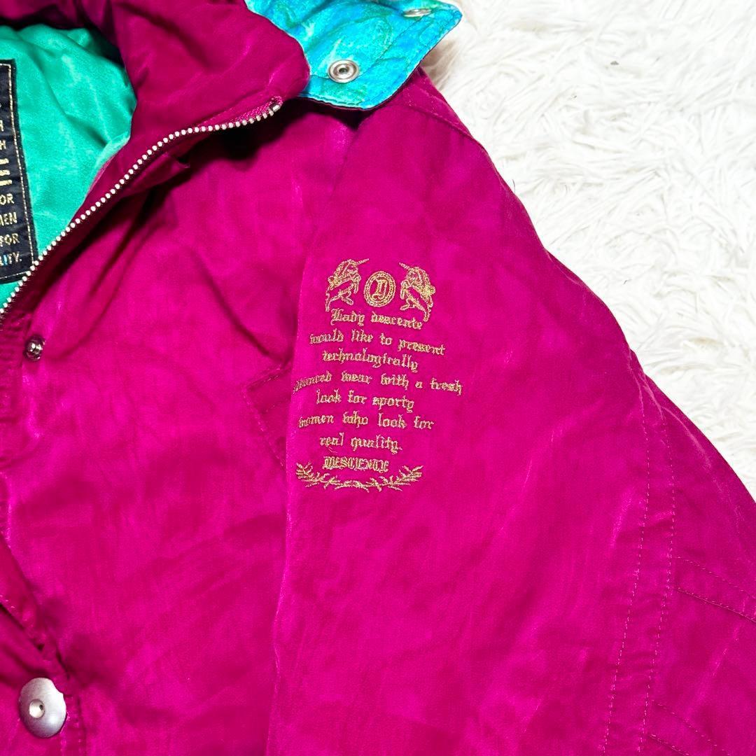 天然羽毛使用 デサント スキーウェア スノボウェア ワインレッド M