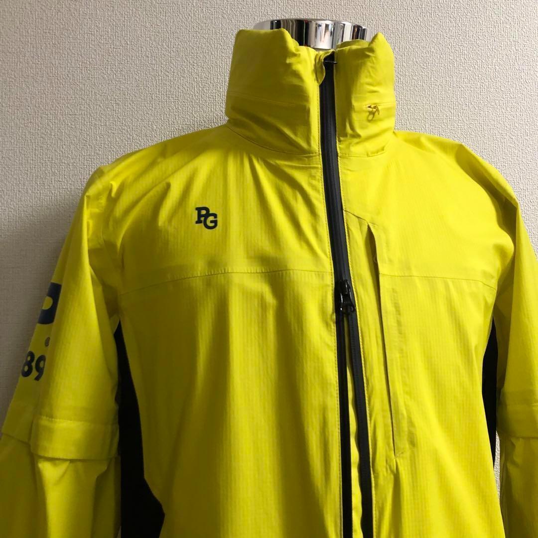美品 パーリーゲイツ 防風撥水 2way ジャケット イエロー サイズ 4