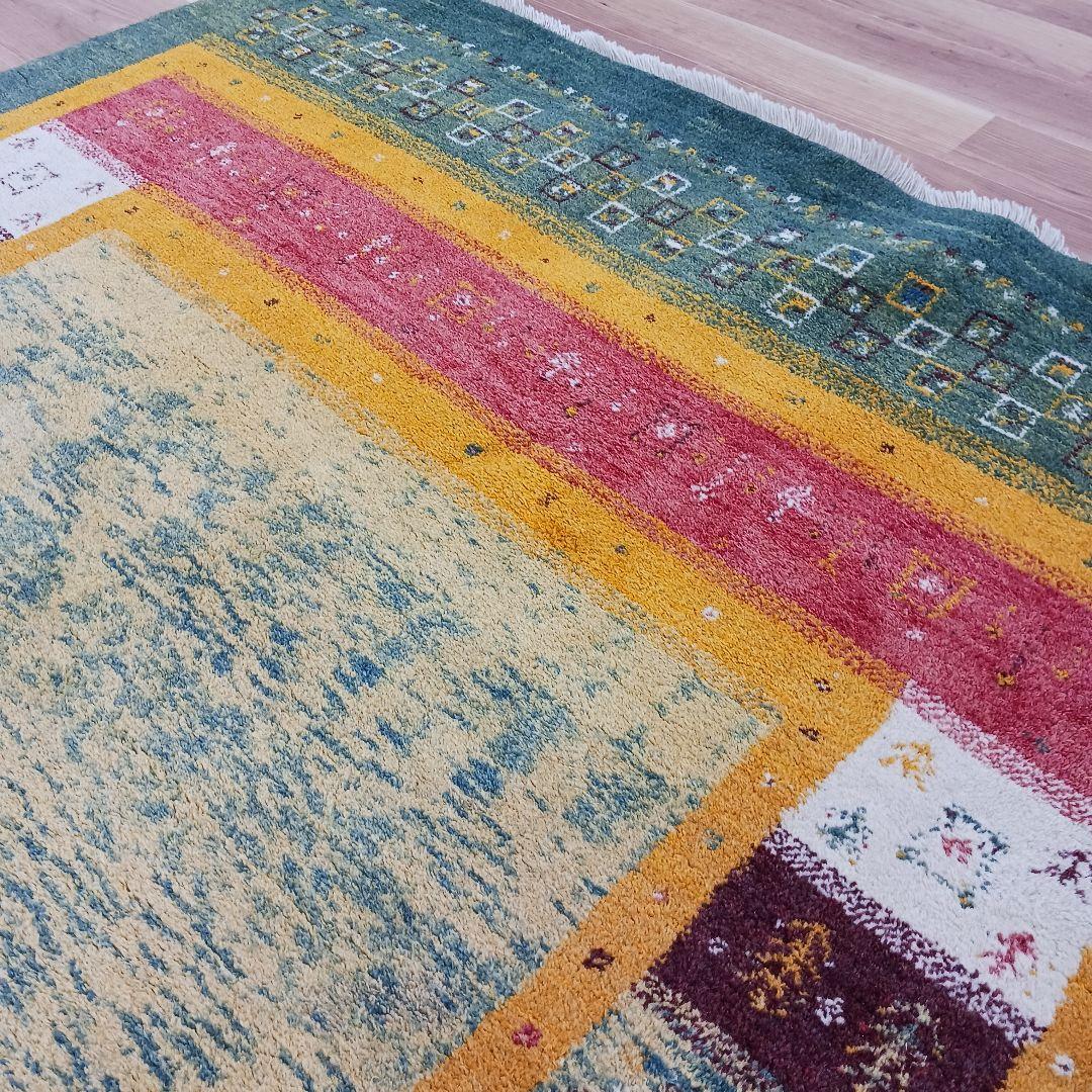 Y2874 ペルシャ絨毯 ギャッペ SHIRZA シラーズ産 ウール100％