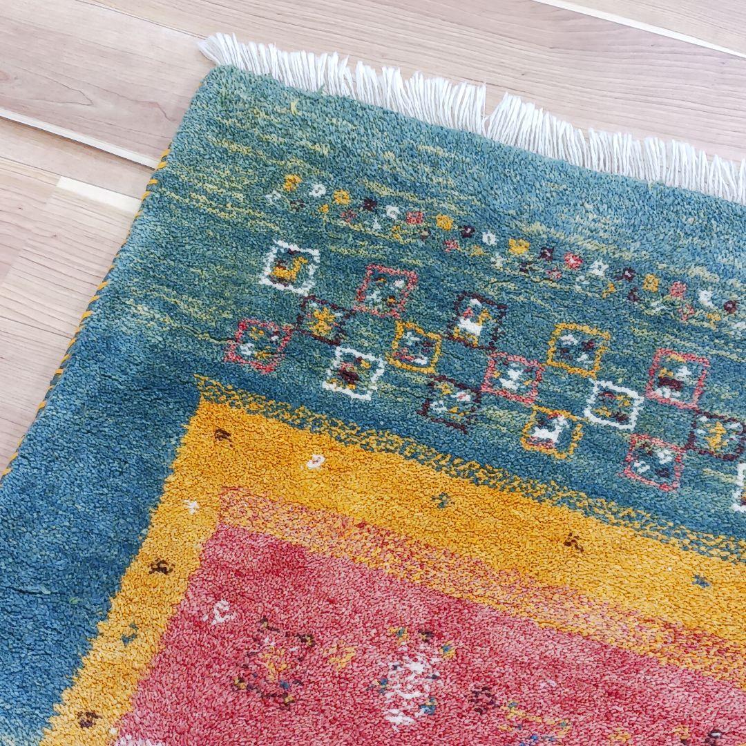 Y2874 ペルシャ絨毯 ギャッペ SHIRZA シラーズ産 ウール100％