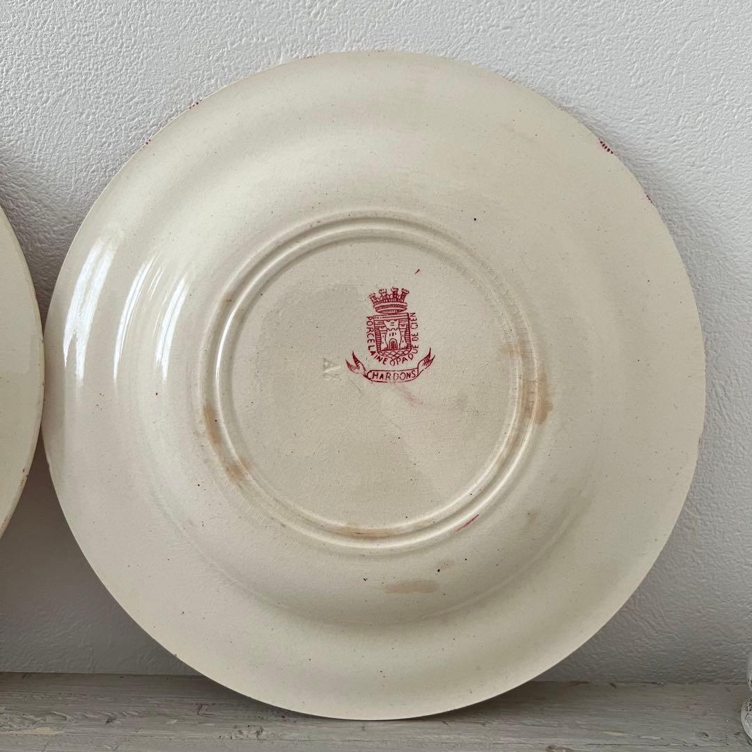再値下げ❗️フランスアンティークプレート ジアン 2枚set スーププレート
