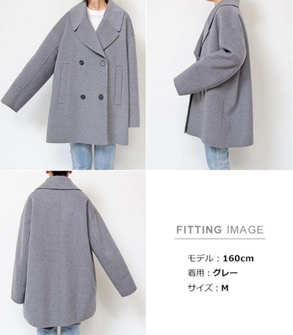 evernavy エバーネイビー ウールリバーPコート【チャコールグレー M】
