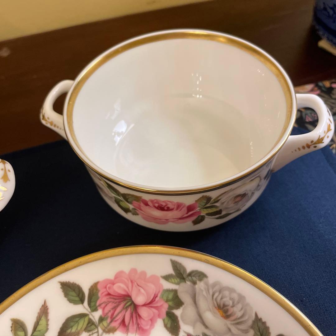 ロイヤルウースター　バラの花柄 スープカップ 2個セット　ロイヤルガーデン　レア