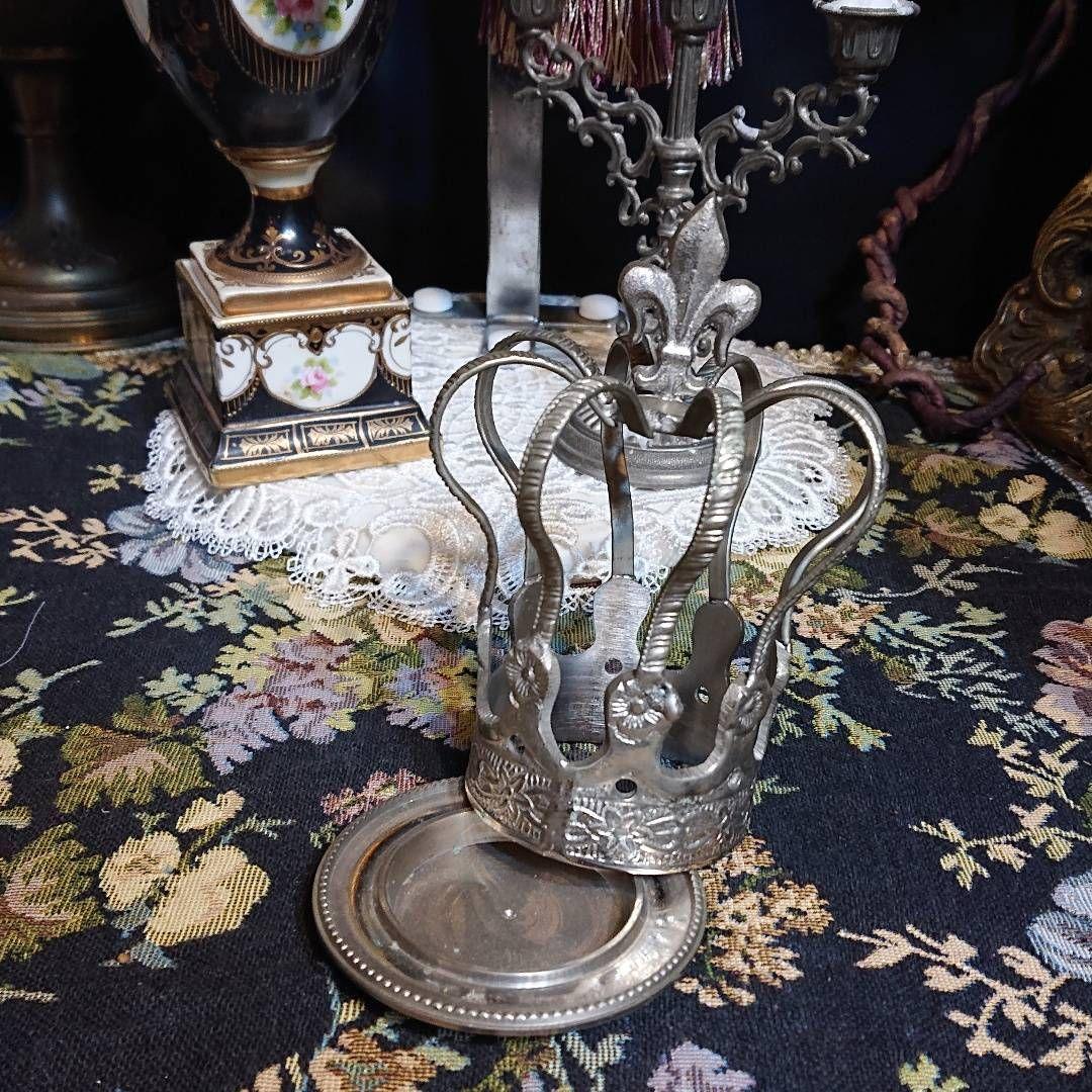 【完全処分☆】サラグレース 王冠 キャンドルホルダー シャビーシック